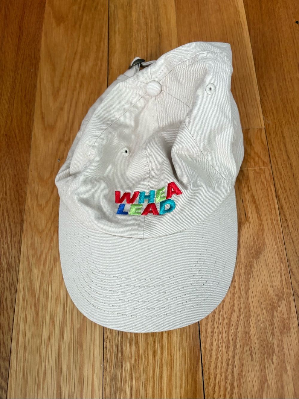 WHEA LEAD Kids Beige Embroidered Baseball Cap
